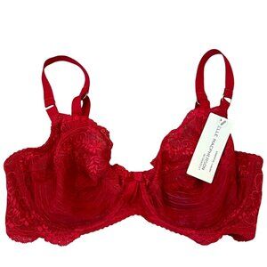 Elle Macpherson Desert Heat Lipstick Red Lace Underwire Bra 36DD Luxury Lingerie